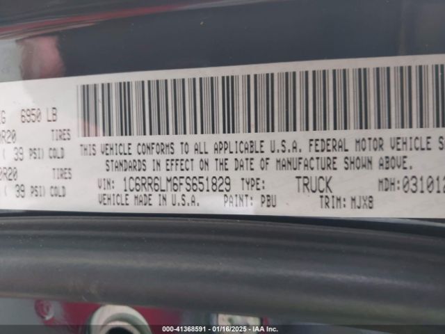 Photo 8 VIN: 1C6RR6LM6FS651829 - RAM 1500 