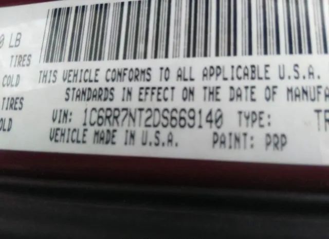 Photo 8 VIN: 1C6RR7NT2DS669140 - DODGE RAM 1500 