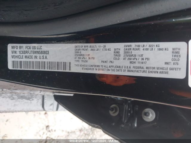 Photo 8 VIN: 1C6SRFJT6MN580803 - RAM 1500 