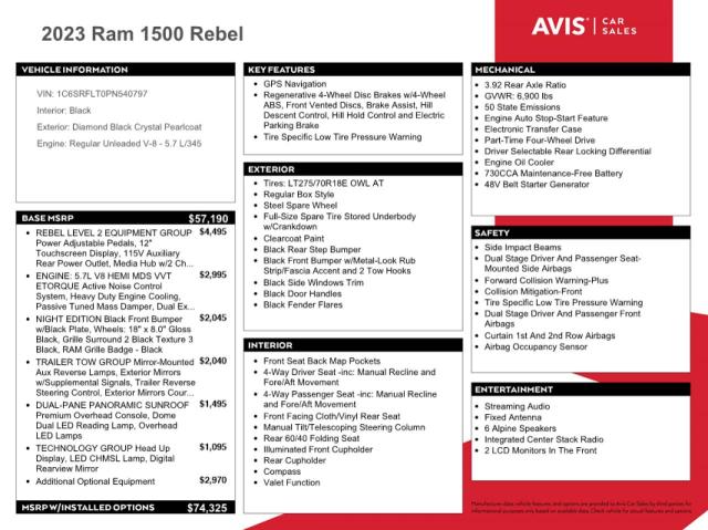 Photo 11 VIN: 1C6SRFLT0PN540797 - RAM 1500 REBEL 