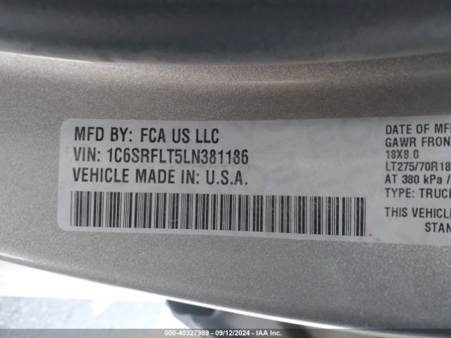 Photo 8 VIN: 1C6SRFLT5LN381186 - RAM 1500 