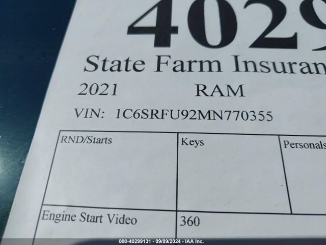 Photo 8 VIN: 1C6SRFU92MN770355 - RAM 1500 