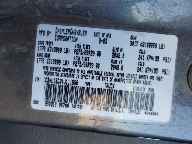 Photo 11 VIN: 1D3HU18D34J111850 - DODGE RAM 1500 