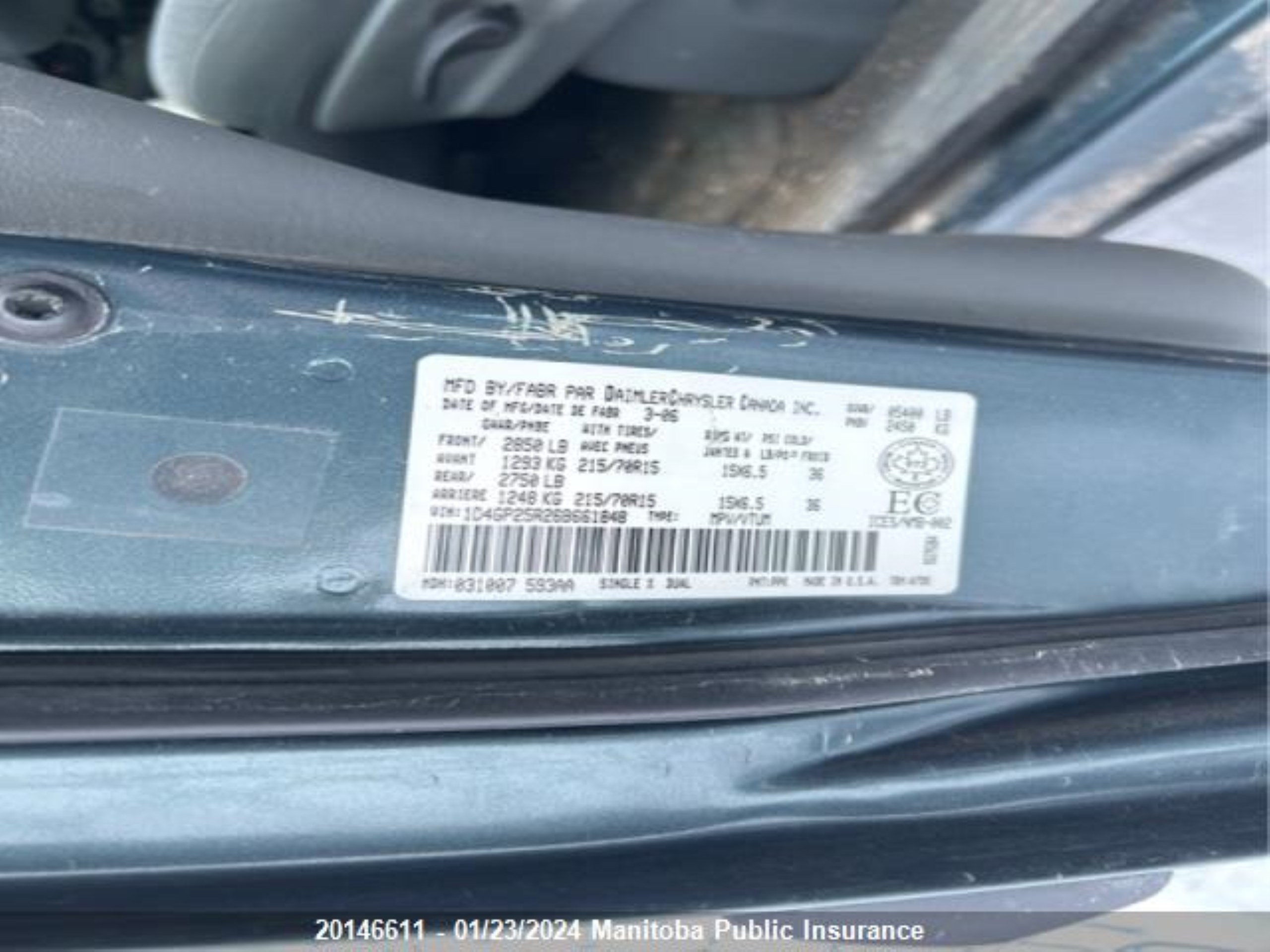 Photo 8 VIN: 1D4GP25R26B661848 - DODGE CARAVAN 