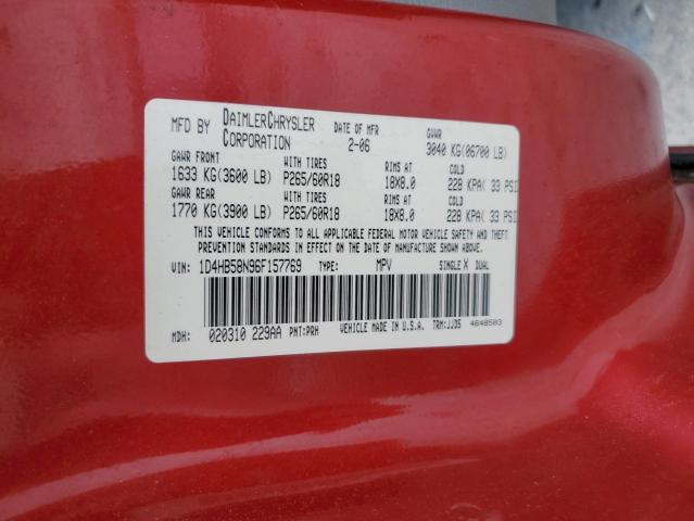 Photo 12 VIN: 1D4HB58N96F157769 - DODGE DURANGO 