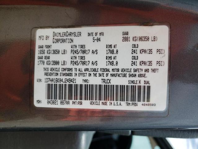 Photo 11 VIN: 1D7HA16K04J249421 - DODGE RAM 1500 S 