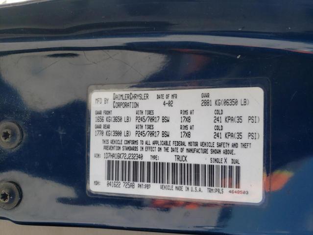 Photo 9 VIN: 1D7HA16K72J232340 - DODGE RAM 1500 