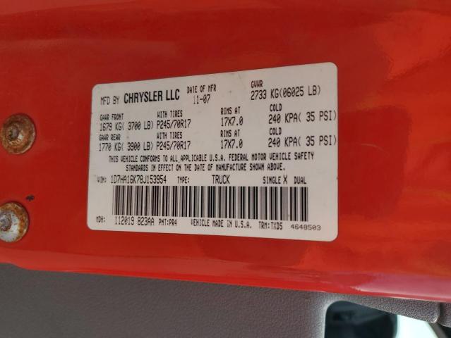 Photo 11 VIN: 1D7HA16K78J153954 - DODGE RAM 1500 S 