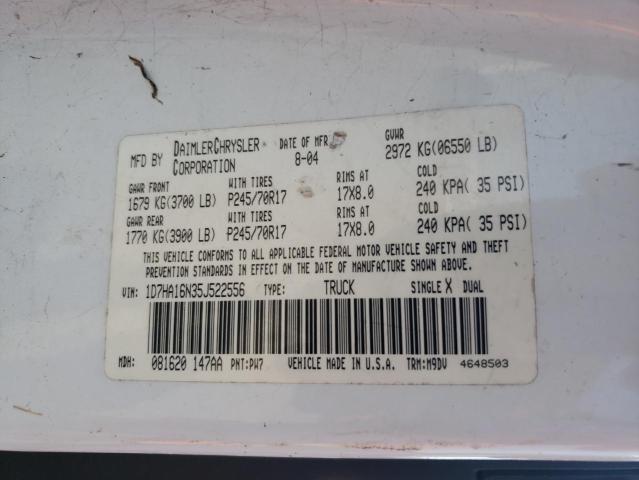 Photo 11 VIN: 1D7HA16N35J522556 - DODGE RAM 1500 S 