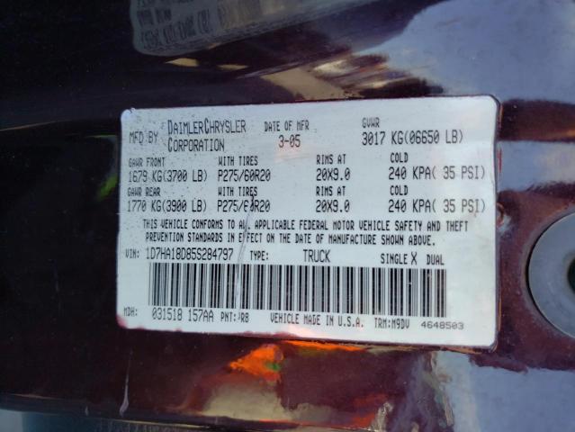 Photo 11 VIN: 1D7HA18D85S284797 - DODGE RAM 1500 