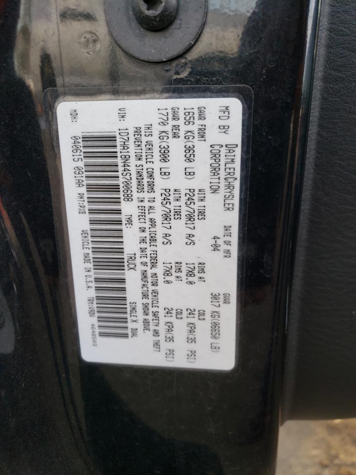 Photo 11 VIN: 1D7HA18N44S700688 - DODGE RAM 