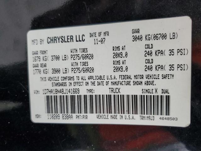 Photo 11 VIN: 1D7HA18N48J141669 - DODGE RAM 1500 