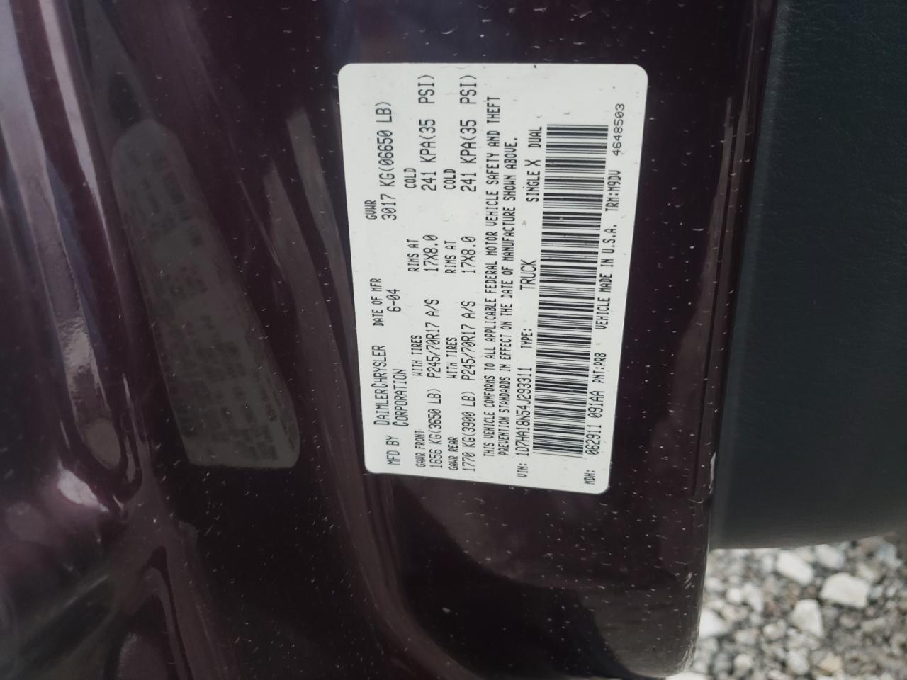 Photo 11 VIN: 1D7HA18N54J293311 - DODGE RAM 