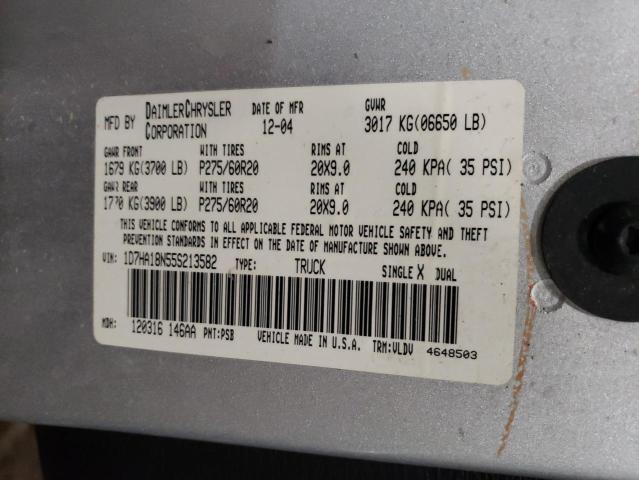 Photo 11 VIN: 1D7HA18N55S213582 - DODGE RAM 1500 L 