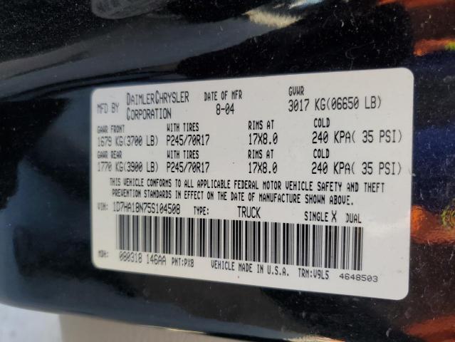 Photo 11 VIN: 1D7HA18N75S104508 - DODGE RAM 1500 S 