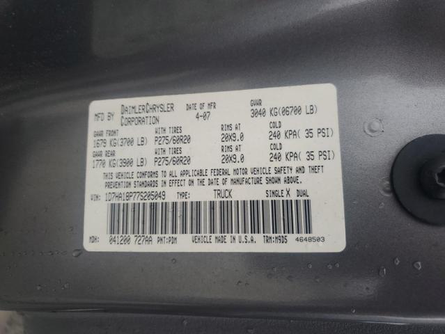 Photo 11 VIN: 1D7HA18P77S205049 - DODGE RAM 1500 S 