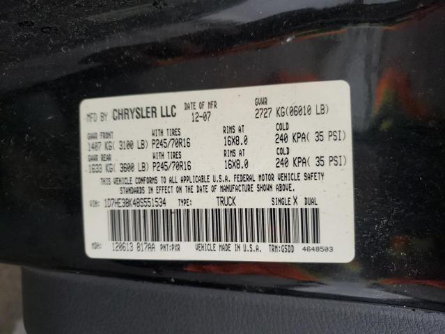 Photo 9 VIN: 1D7HE38K48S551534 - DODGE DAKOTA SXT 