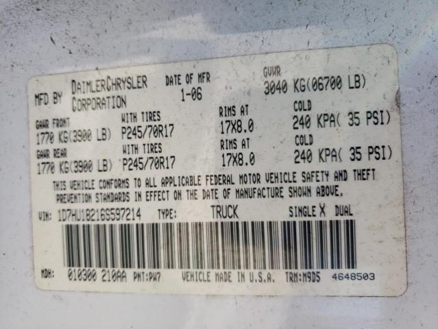 Photo 12 VIN: 1D7HU18216S597214 - DODGE RAM 1500 