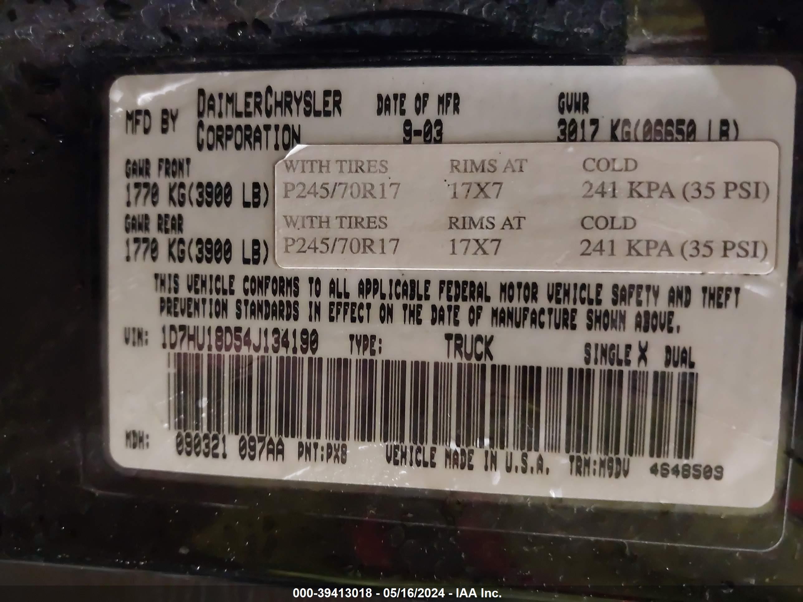 Photo 8 VIN: 1D7HU18D54J134190 - DODGE RAM 