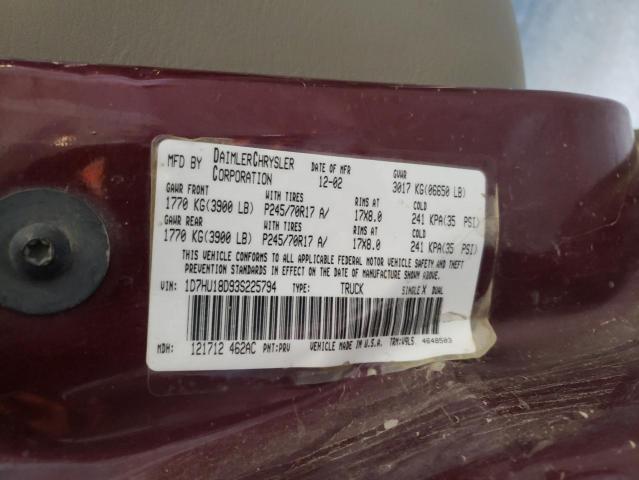 Photo 11 VIN: 1D7HU18D93S225794 - DODGE RAM 1500 S 