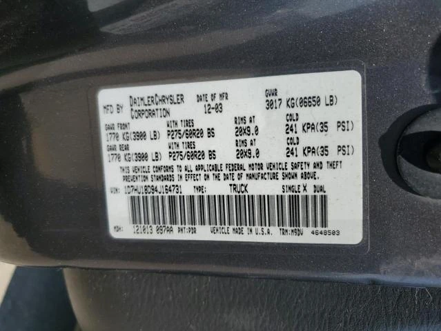 Photo 11 VIN: 1D7HU18D94J164731 - DODGE RAM 1500 S 