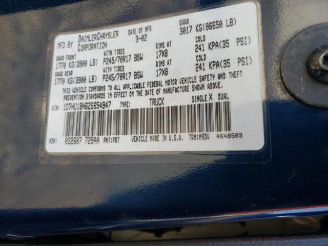 Photo 11 VIN: 1D7HU18N62S654947 - DODGE RAM 1500 