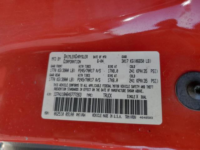 Photo 11 VIN: 1D7HU18N64S777263 - DODGE RAM 1500 S 