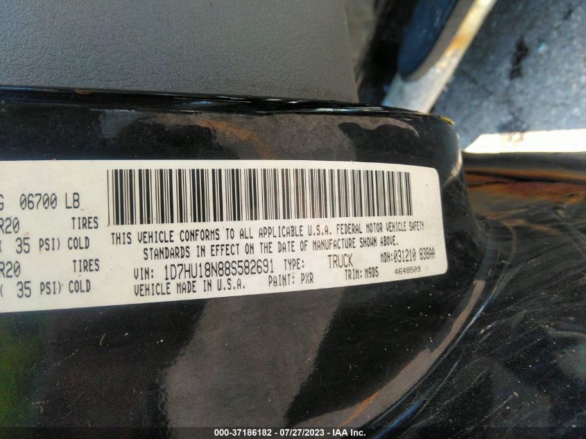 Photo 8 VIN: 1D7HU18N88S582691 - DODGE RAM 