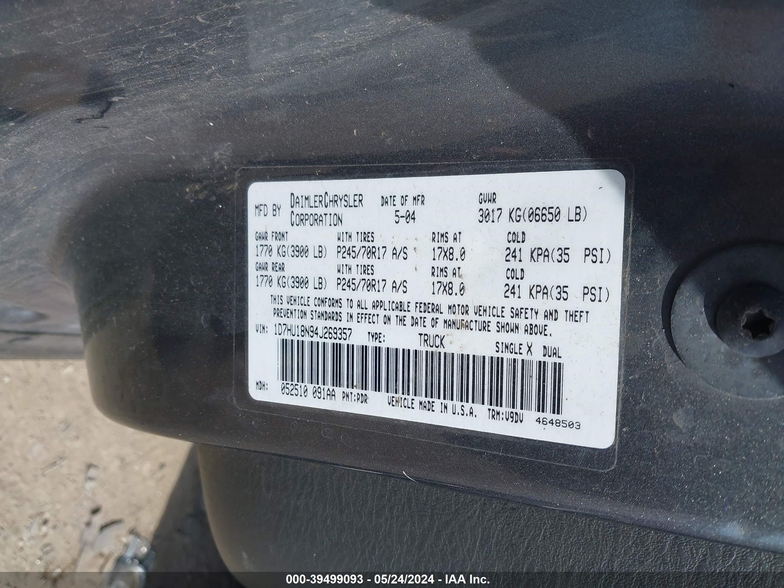 Photo 8 VIN: 1D7HU18N94J269357 - DODGE RAM 