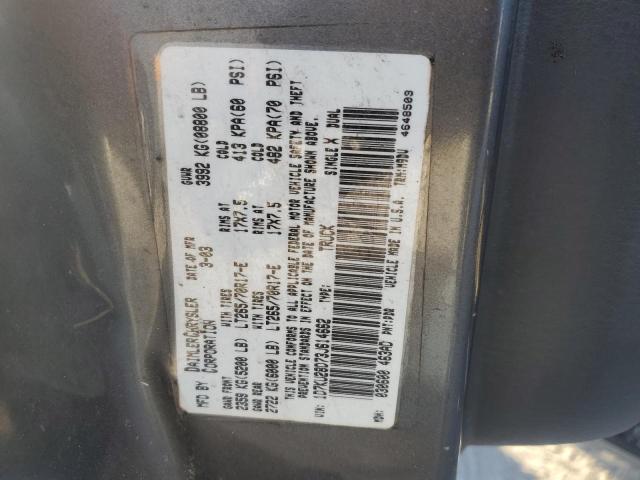 Photo 12 VIN: 1D7KU28D73J614662 - DODGE RAM 2500 S 