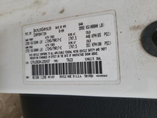 Photo 9 VIN: 1D7KU28D84J292437 - DODGE RAM 2500 S 