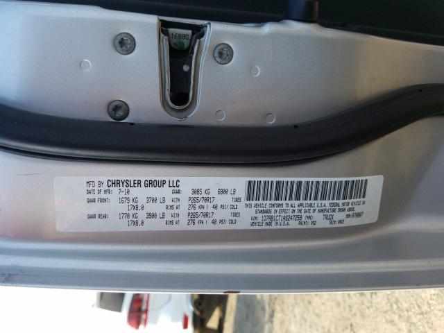 Photo 9 VIN: 1D7RB1CT1AS247259 - DODGE RAM 1500 