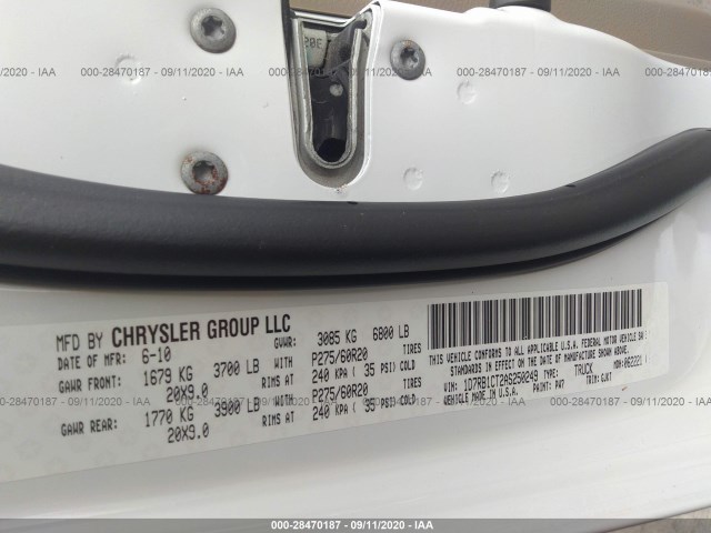 Photo 8 VIN: 1D7RB1CT2AS250249 - DODGE RAM 1500 