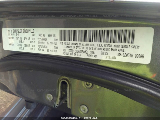 Photo 8 VIN: 1D7RB1CT5AS180021 - DODGE RAM 1500 