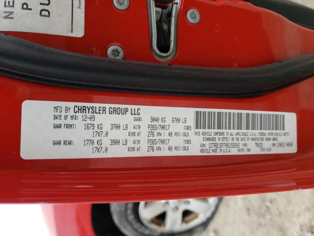 Photo 9 VIN: 1D7RB1GP7AS159202 - DODGE RAM 1500 