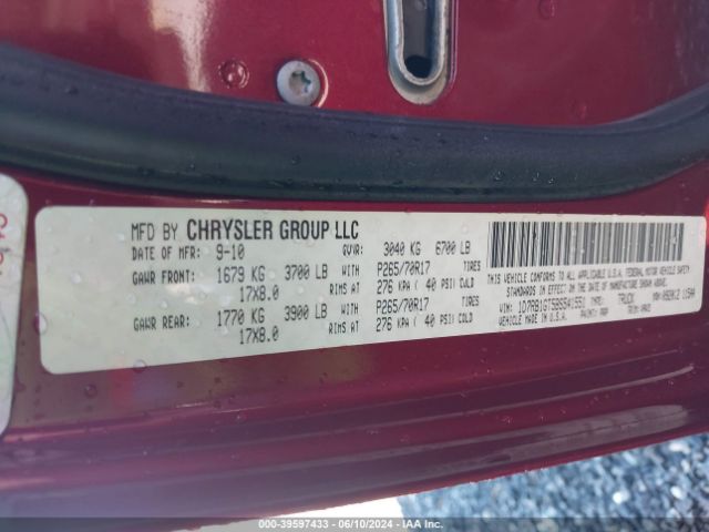 Photo 8 VIN: 1D7RB1GT5BS541551 - DODGE RAM 