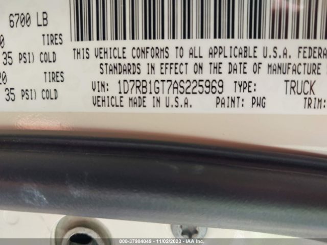 Photo 8 VIN: 1D7RB1GT7AS225969 - DODGE RAM 1500 