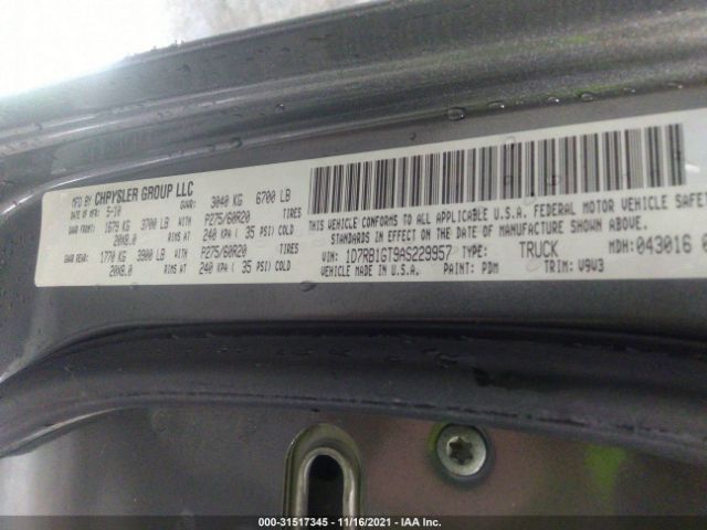 Photo 8 VIN: 1D7RB1GT9AS229957 - DODGE RAM 1500 