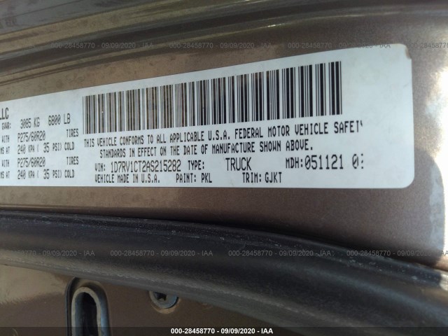 Photo 8 VIN: 1D7RV1CT2AS215282 - DODGE RAM 1500 