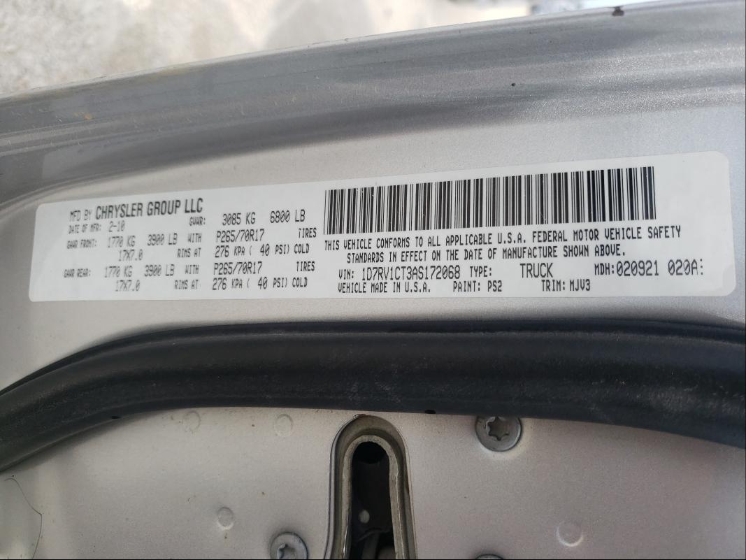 Photo 9 VIN: 1D7RV1CT3AS172068 - DODGE RAM 1500 