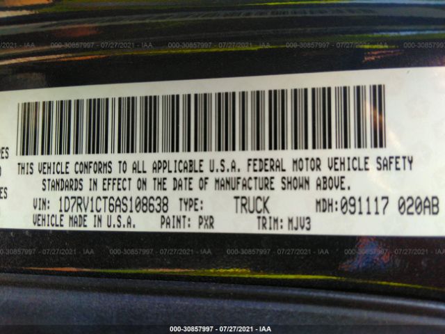 Photo 8 VIN: 1D7RV1CT6AS108638 - DODGE RAM 1500 