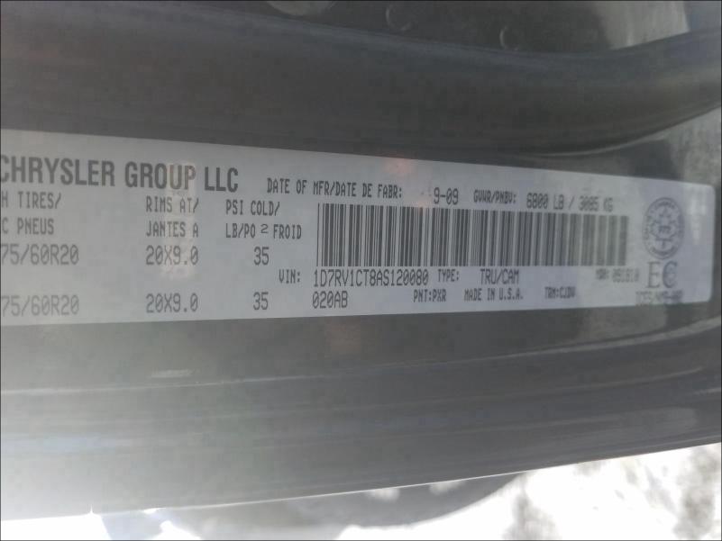 Photo 9 VIN: 1D7RV1CT8AS120080 - DODGE RAM 1500 