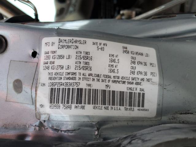 Photo 13 VIN: 1D8GP25R43B303757 - DODGE CARAVAN SE 