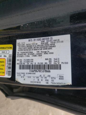 Photo 9 VIN: 1FA6P0G70E5378666 - FORD FUSION 