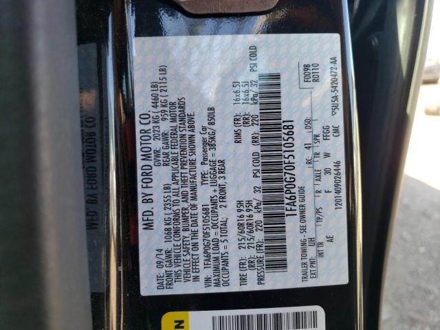 Photo 11 VIN: 1FA6P0G70F5105681 - FORD FUSION 