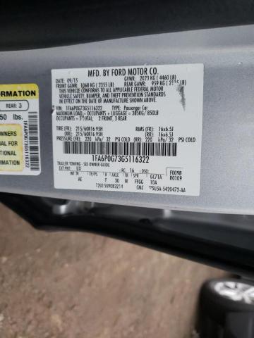 Photo 9 VIN: 1FA6P0G73G5116322 - FORD FUSION S 