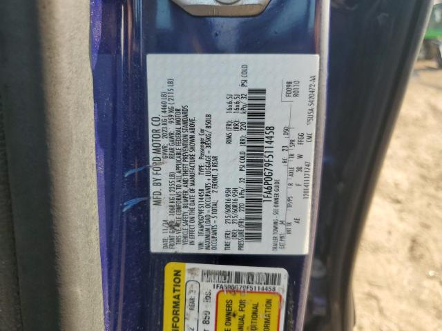 Photo 11 VIN: 1FA6P0G79F5114458 - FORD FUSION S 