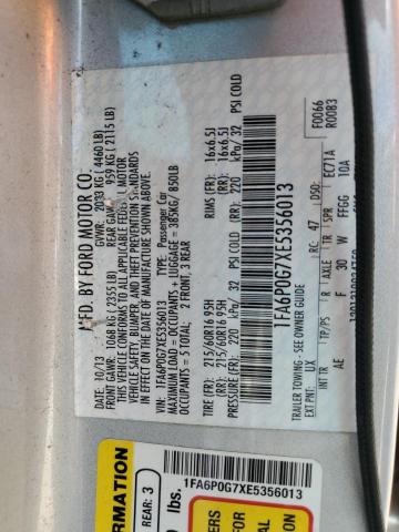 Photo 11 VIN: 1FA6P0G7XE5356013 - FORD FUSION 