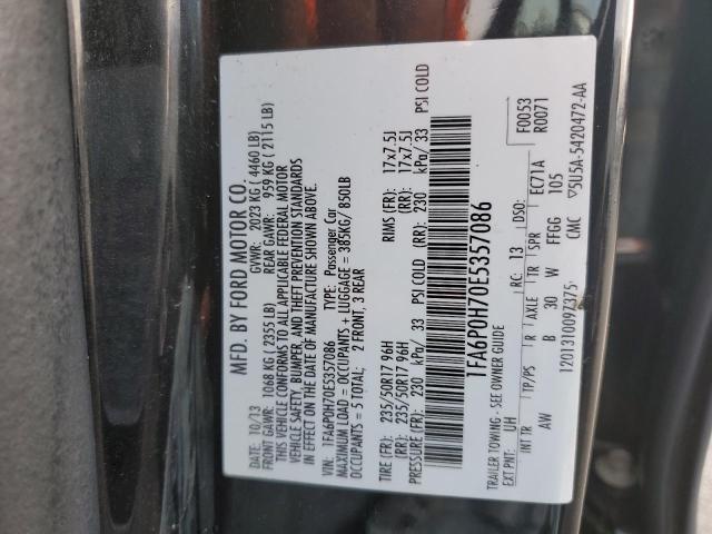 Photo 11 VIN: 1FA6P0H70E5357086 - FORD FUSION SE 