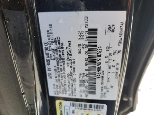 Photo 11 VIN: 1FA6P0H70F5107624 - FORD FUSION 